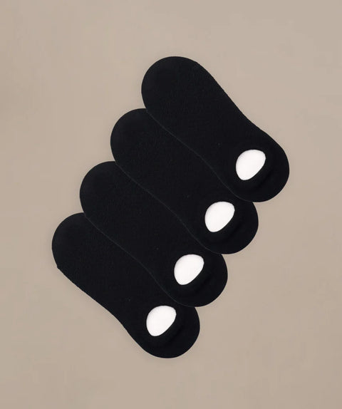 Bamboo No Show Socks: 4 Pack