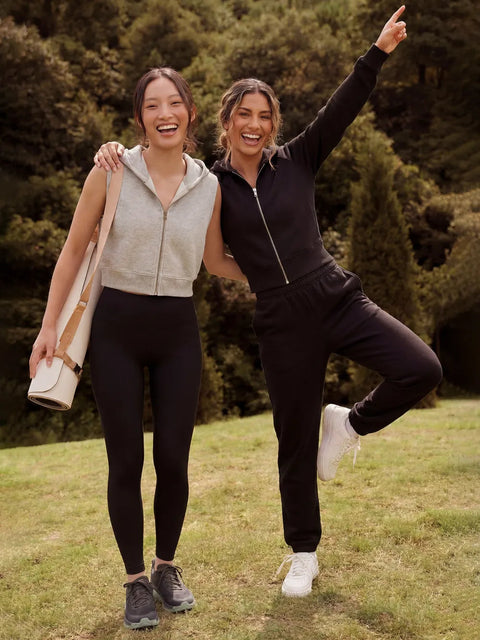 Organic Sleeveless Zipped Hoodie: Womens