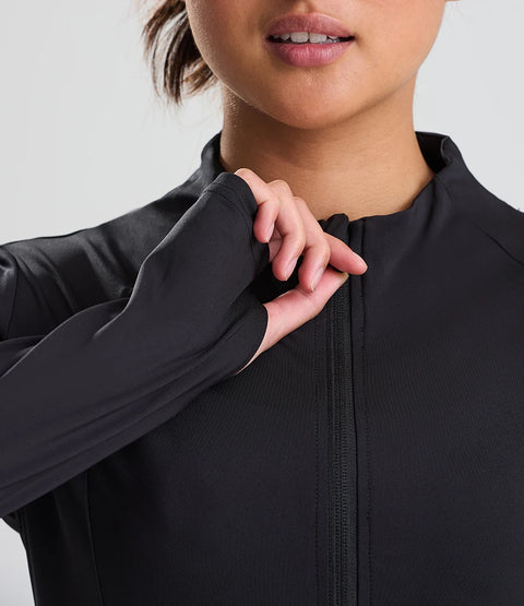 Recycled Stretch Zipped Sports Jacket: Womens