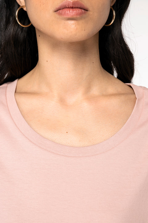 Organic Loose Fit Roll Sleeve T-shirt: Womens