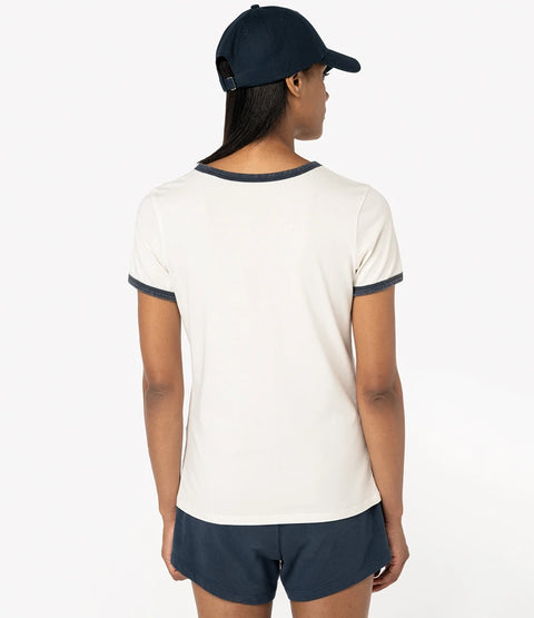 Organic Cotton Ringer T-shirt: Womens