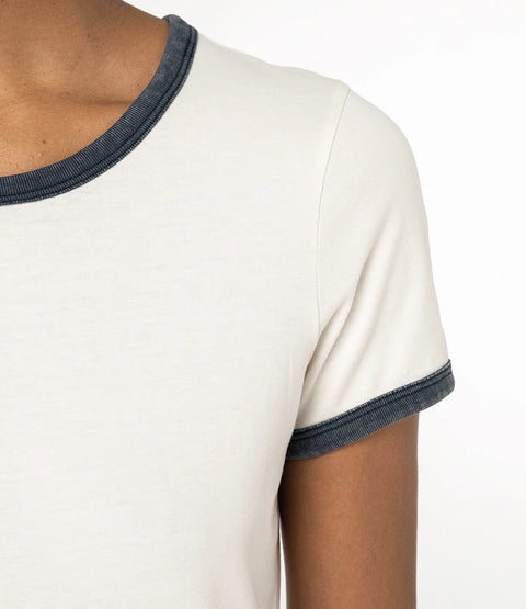 Organic Cotton Ringer T-shirt: Womens