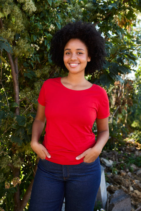 Fairtrade Organic Roll Up Sleeve T-shirt: Womens