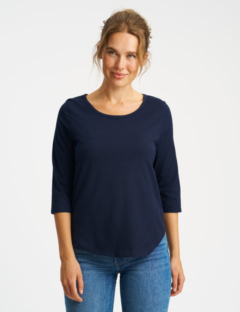 Fairtrade Organic Loose 3/4 Sleeve T-shirt