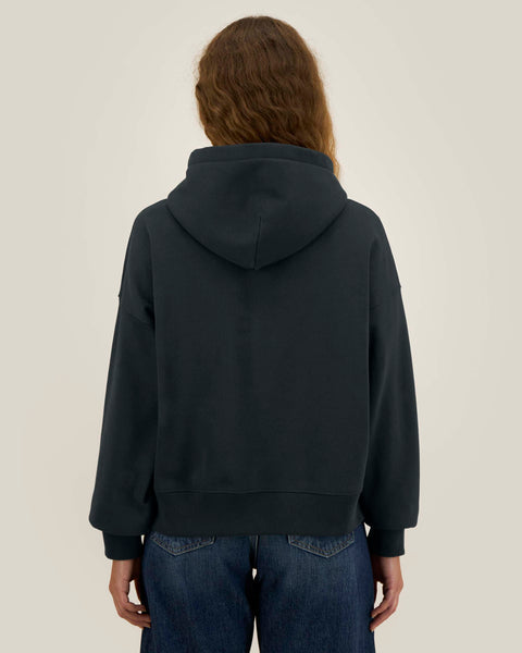 Organic & Recycled Cotton Relaxed Boxy Zipped Hoodie: Unisex
