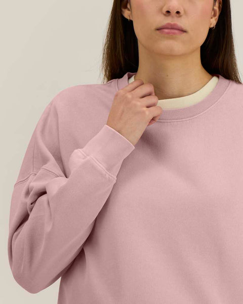 Organic Vintage Dropped Shoulder Sweatshirt: Womens