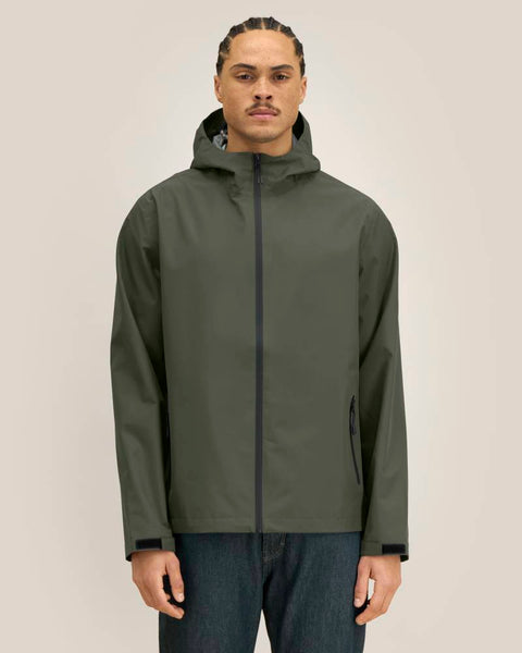 Recycled Polyester Lightweight Waterproof Jacket: Mens