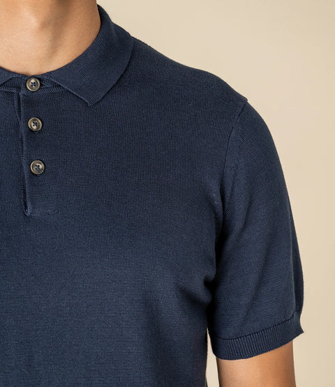 Organic Knitted Polo Shirt: Mens
