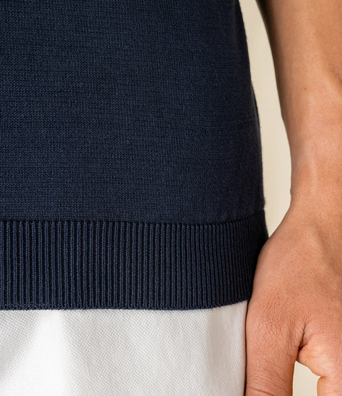 Organic Knitted Polo Shirt: Mens