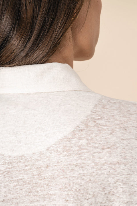 Linen Polo Shirt: Womens