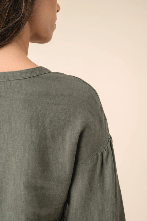 Linen Relaxed Blouse: Womens