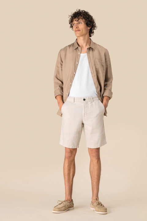 Linen Bermuda Shorts: Mens