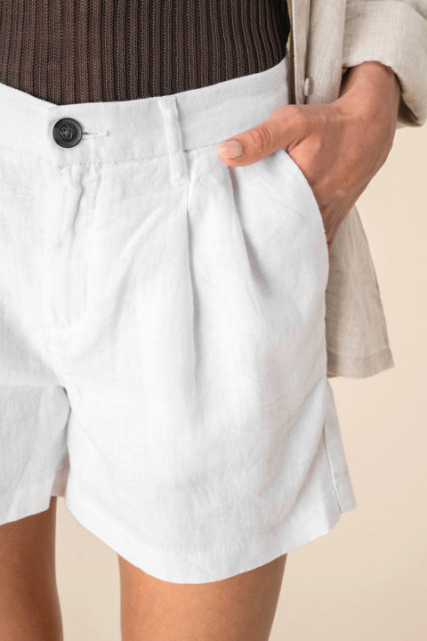Linen Bermuda Shorts: Womens