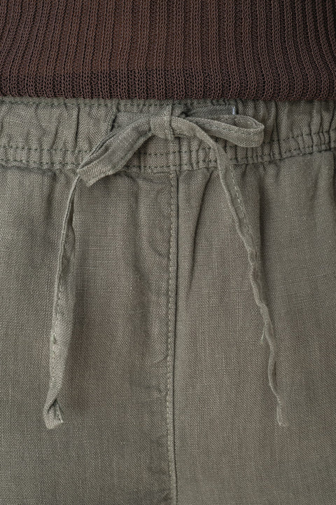 Linen Washed Trousers: Womens