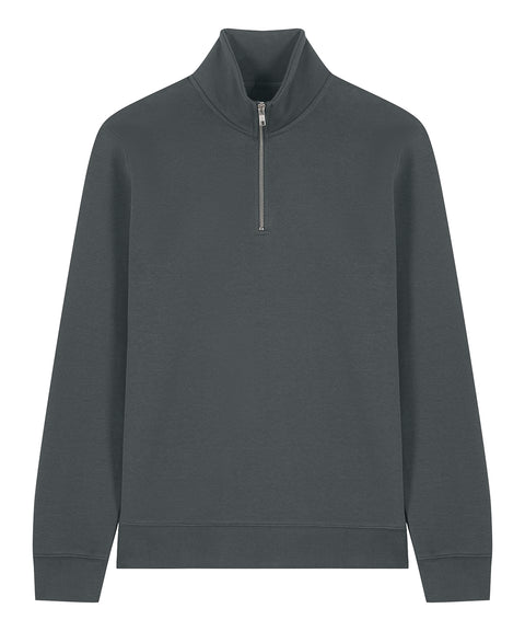 Organic Zip Neck Sweatshirt: Unisex