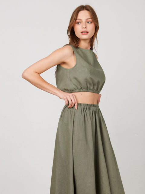 Linen Long Skirt