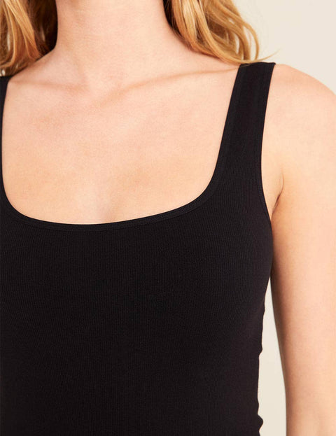 Ribbed Square Neck Bodysuit