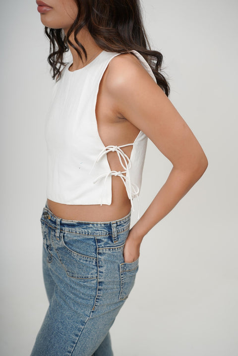 Organic Cotton Adjustable Side Vest: Womens
