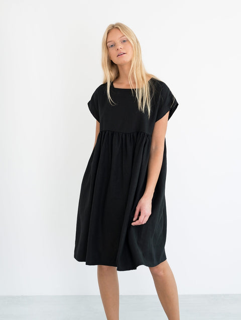 Linen Relaxed Fit Dress: Womens