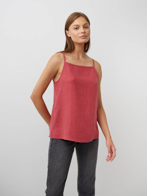Linen Strap Vest: Womens