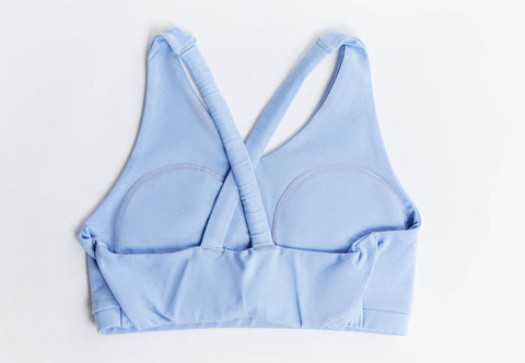 Recycled Polyester Padded V-neck Sports Bra