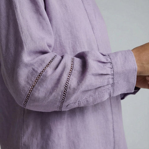 Cotton Linen Relaxed Button-Down Shirt