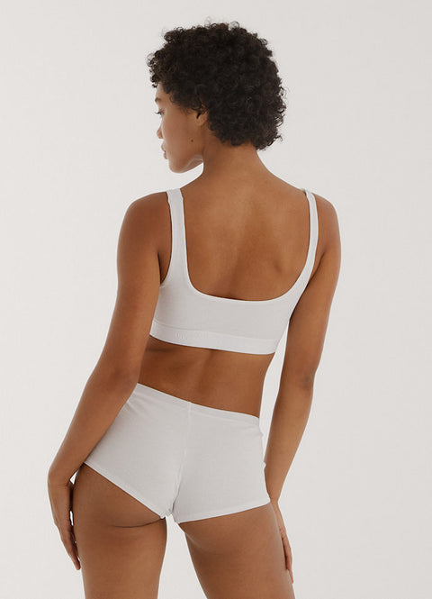Organic Cotton Ribbed Boyshorts