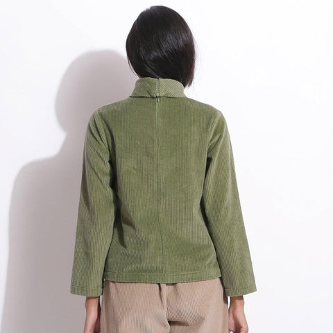 Cotton Corduroy High Neck Top