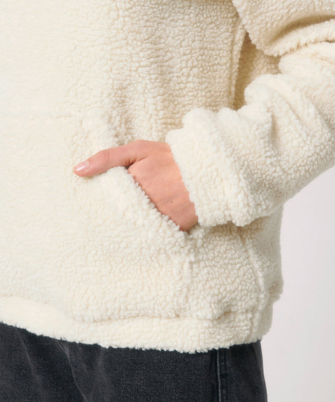 Recycled Polyester Sherpa Fluffy Hoodie: Unisex