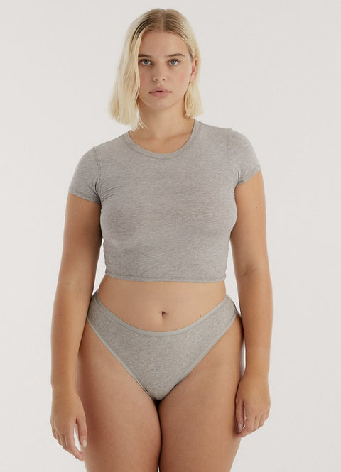 Organic Cotton Ribbed Thong
