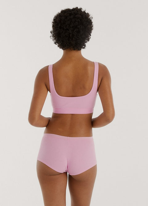 Organic Cotton Ribbed Boyshorts