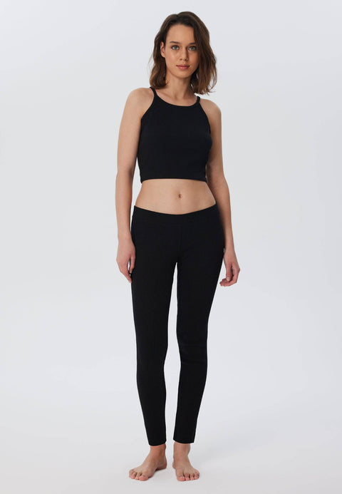 Organic Ribbed Leggings: Womens