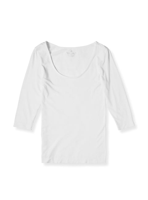 Organic Bamboo Scoop 3/4 Sleeve Top