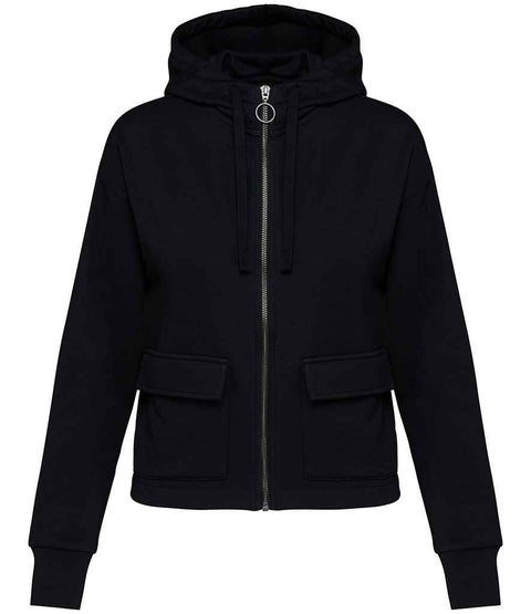 Organic Full Zip Hooded Sweatshirt: Womens