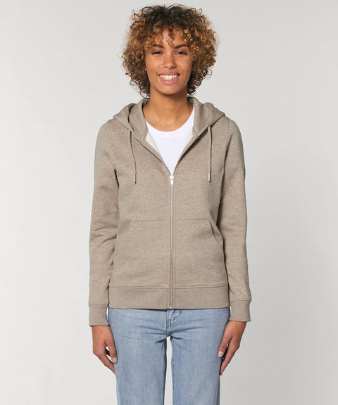 Organic Colours Zip-thru Hoodie: Womens