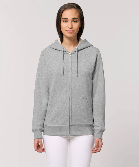 Organic Sherpa Lined Zip-Thru Hoodie