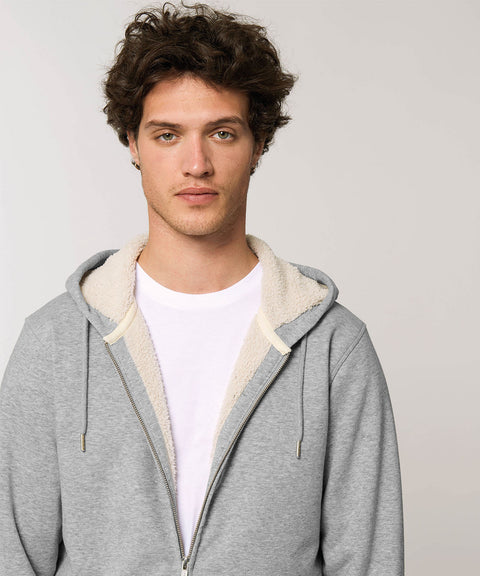 Organic Sherpa Lined Zip-Thru Hoodie