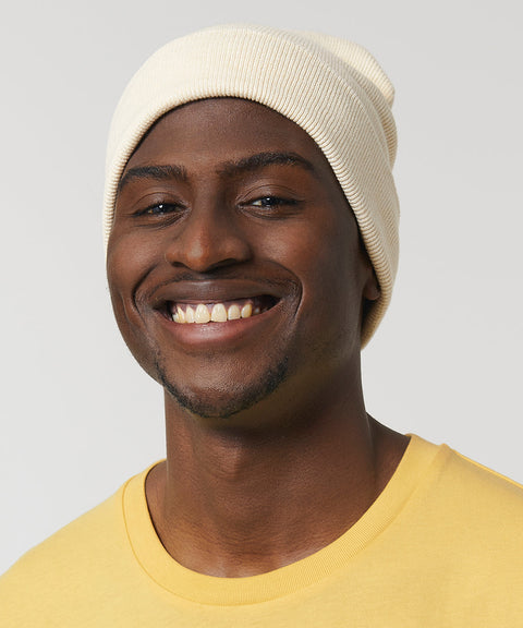 Rib Beanie: Organic and Recycled