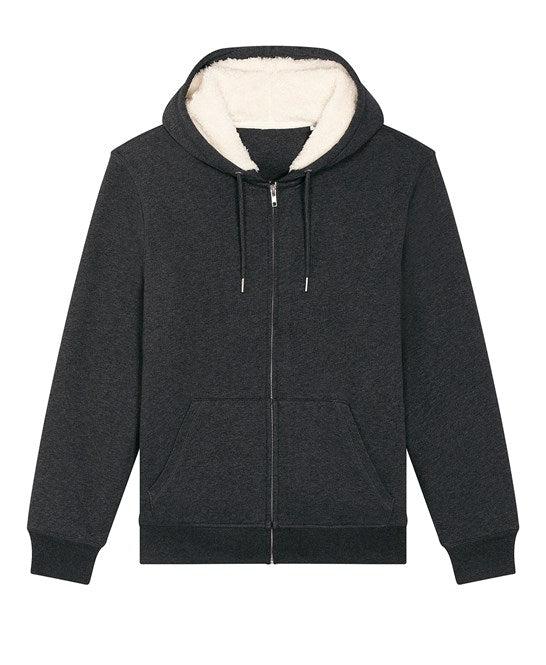 Organic Sherpa Zipped Hooded Sweatshirt: Unisex – Earth Wardrobe